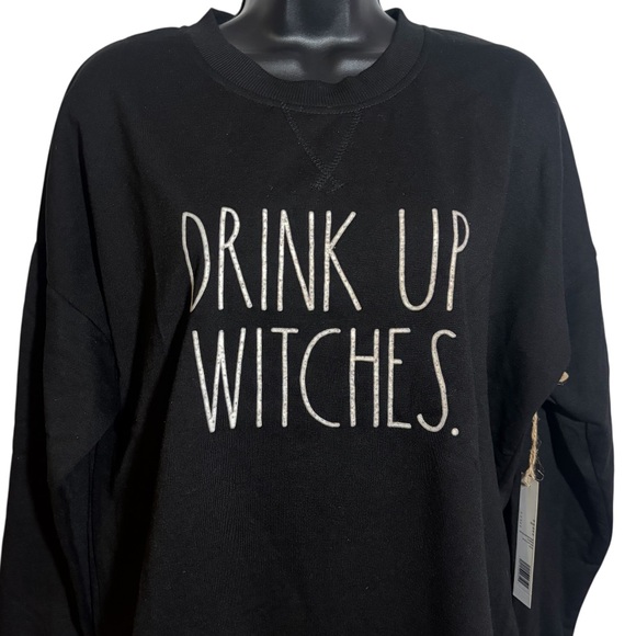 Rae Dunn “Drink Up Witches” Black Halloween Sweatshirt Women’s Size Medium - Picture 2 of 12